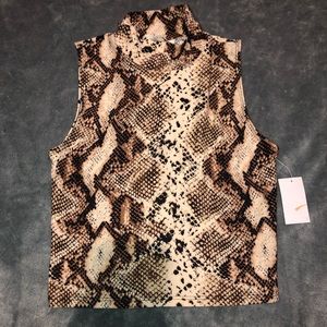 Snake print crop top